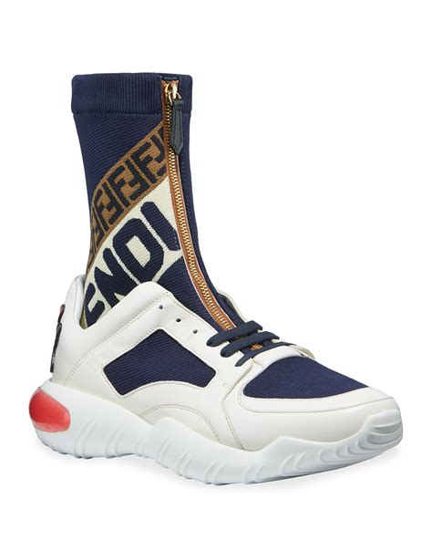 Shop Fendi Fendi Mania Sock Sneakers 